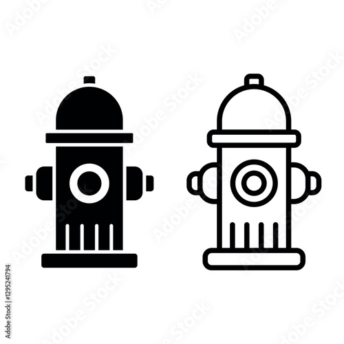 hydrant vector flat icon design