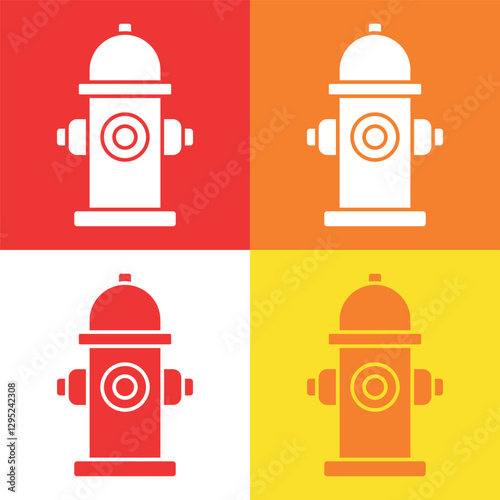 hydrant vector flat icon design