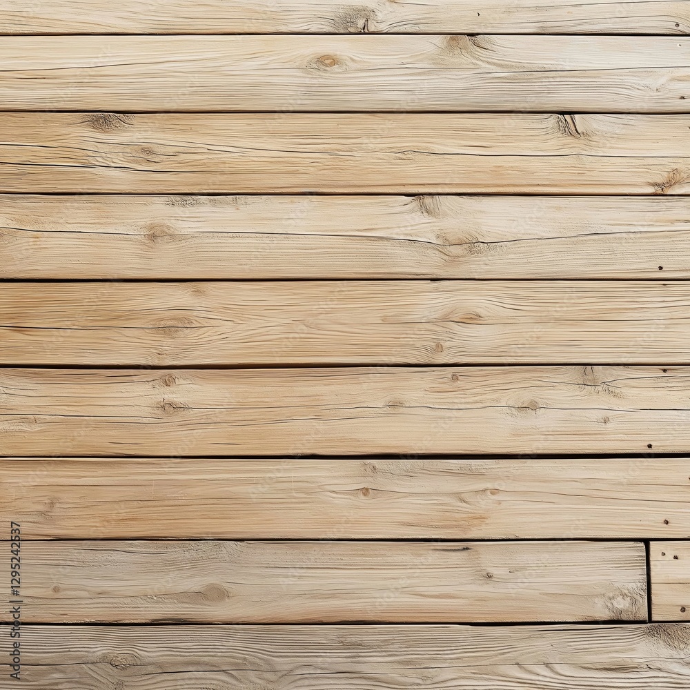 Fototapeta premium Smooth wooden planks with natural grain pattern aligned in horizontal rows for rustic and elegant interior design