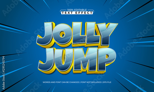 jolly jump editable text effect with a game and happy text style