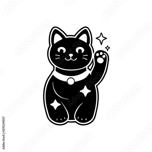 Wallpaper Mural black cat cartoon Torontodigital.ca