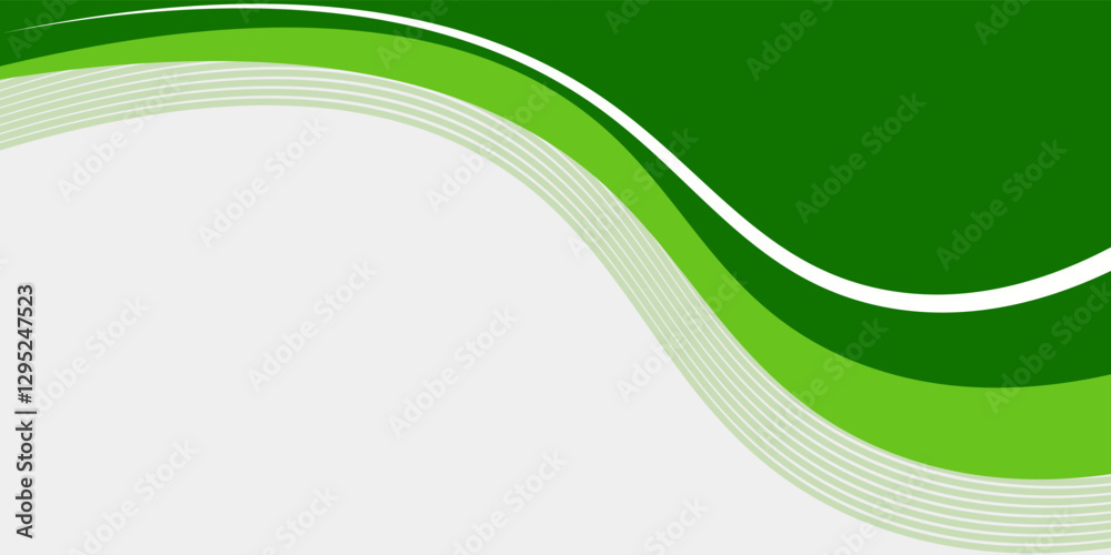 Abstract White and Green wave wide background banner modern arts green and white Abstract White and Green wave wide background banner modern arts green and white