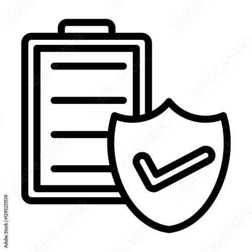 Compliance Vector Line Icon Design