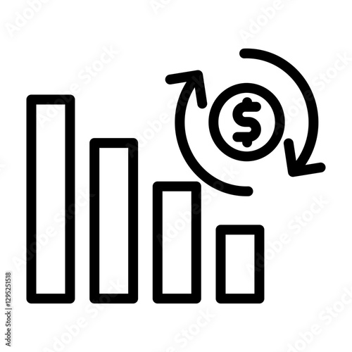 Loss Vector Line Icon Design