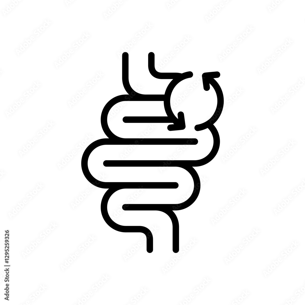 Colon cleansing icon vector design in trendy style Colon cleansing icon vector design in trendy style