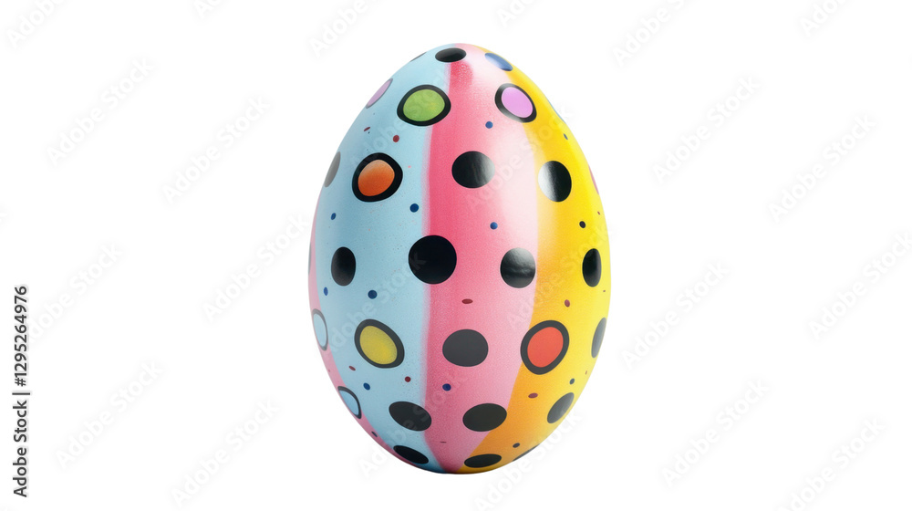 Colorful easter egg rotating on transparent background Colorful easter egg rotating on transparent background