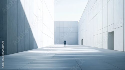 Executive departures with a departing CEO walking out of the building. Featuring farewell and transition