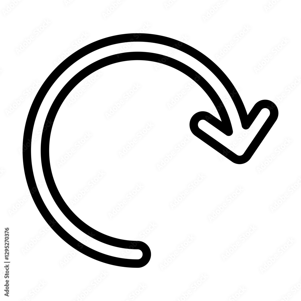 Redo Vector Line Icon Design Redo Vector Line Icon Design