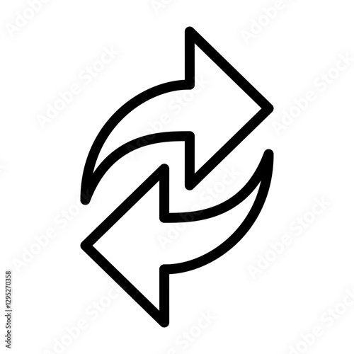Refresh Vector Line Icon Design