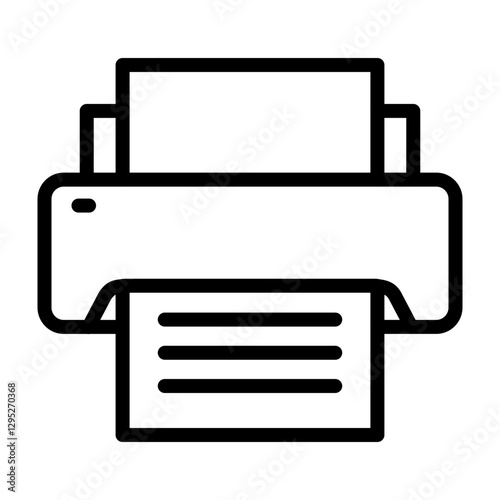 Print Vector Line Icon Design