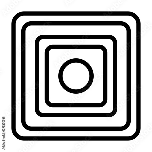 Radio Button Vector Line Icon Design