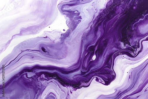 Abstract purple and white marble paint swirls (1)