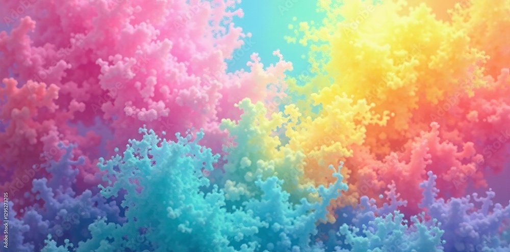 Obraz premium Bright pastel colors blending in abstract rainbow pattern, colors, rainbow