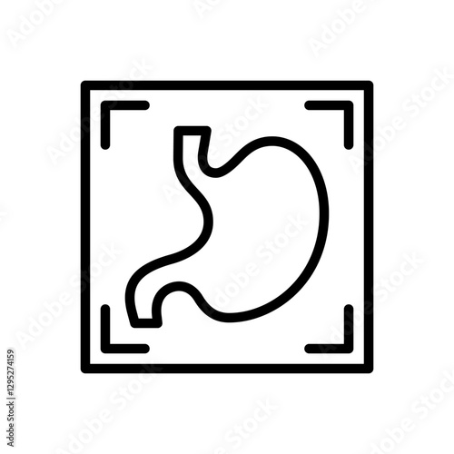 gastric x-ray icon vector design in trendy style