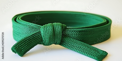 a green belt with a bow