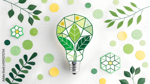 Hand holding light bulb against nature on green leaf, Sustainable developmen and responsible, leaf with energy sources Sustainable developmen