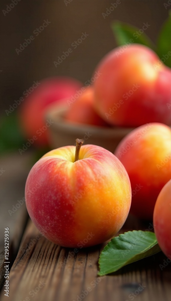 Close-up of fresh ripe apricots ready to eat on wooden background, organic, food Close-up of fresh ripe apricots ready to eat on wooden background, organic, food