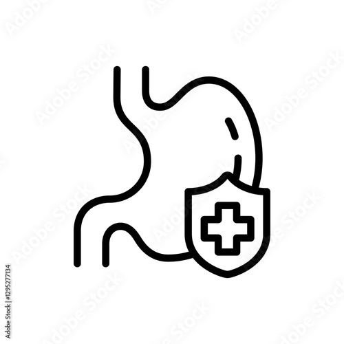 maintain digestive health icon vector design in trendy style