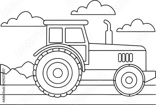 Simple Outline of a Classic Tractor