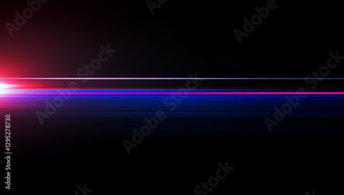 Wallpaper Mural Abstract vibrant light streaks, horizontal, dark background, digital art Torontodigital.ca