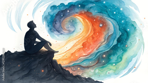 Universe cosmos meditation background, Multi-Generational Interstellar Ship in the Expanse, Chakras space meditation colorful space, Chakra Background