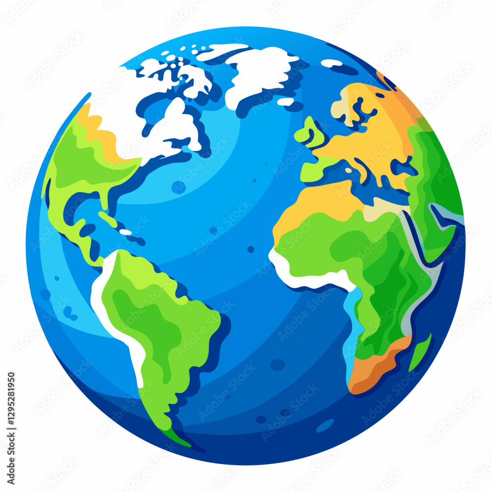earth globe on white background earth globe on white background