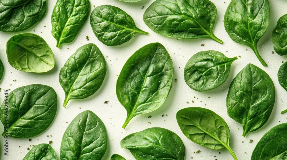 Obraz premium organic spinach isolated on transparent background