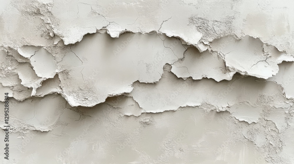 Obraz premium Abstract Textured Wall with Cracked and Peeling Paint - Grey and White Background