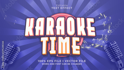 3d karaoke time bold text effect