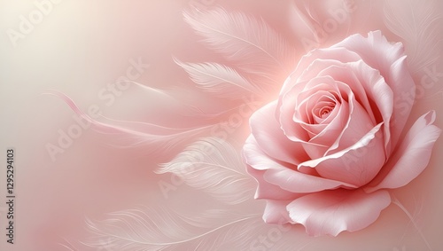 Pink rose petals bloom with water drops, a floral beauty in macro closeup