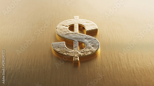Golden Dollar Symbol: A met...