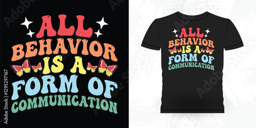 Christmas Lover Funny Analyst Behavior Technician Vintage Behavior Therapist T-shirt Design