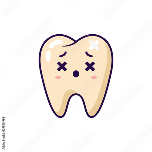 cute tooth cartoon
