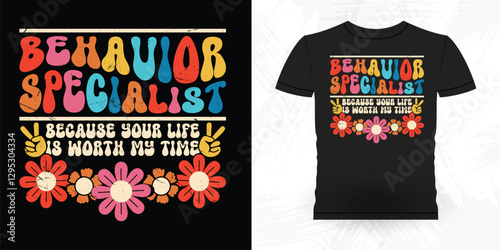 Funny Analyst Behavior Technician Vintage Behavior Therapist T-shirt Design