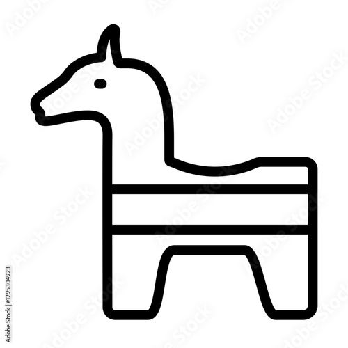 Pinata Vector Line Icon Design