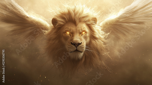 Majestic Lion with Wings: A...