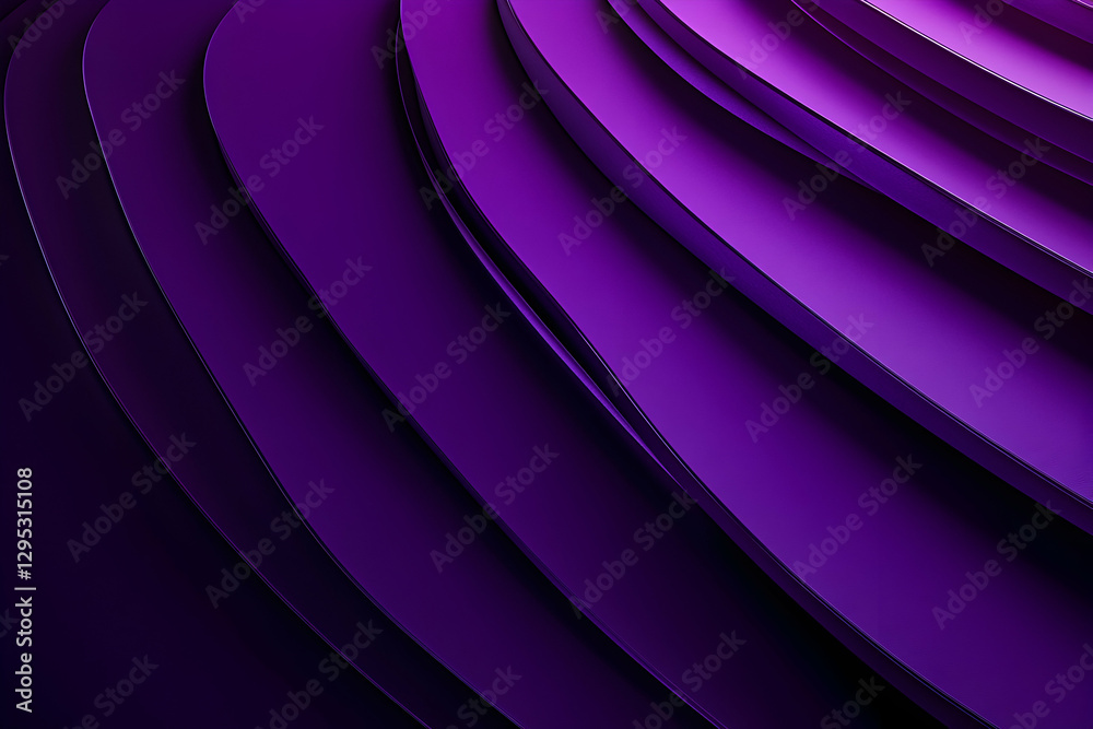 Fototapeta premium Abstract purple curves and shadows create a visually striking and modern background, ideal for graphic design projects and presentations with a sleek aesthetic