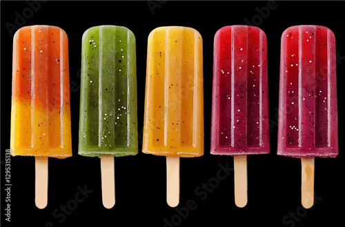 Vibrant Popsicles: A Colorful Array of Fruity Flavors