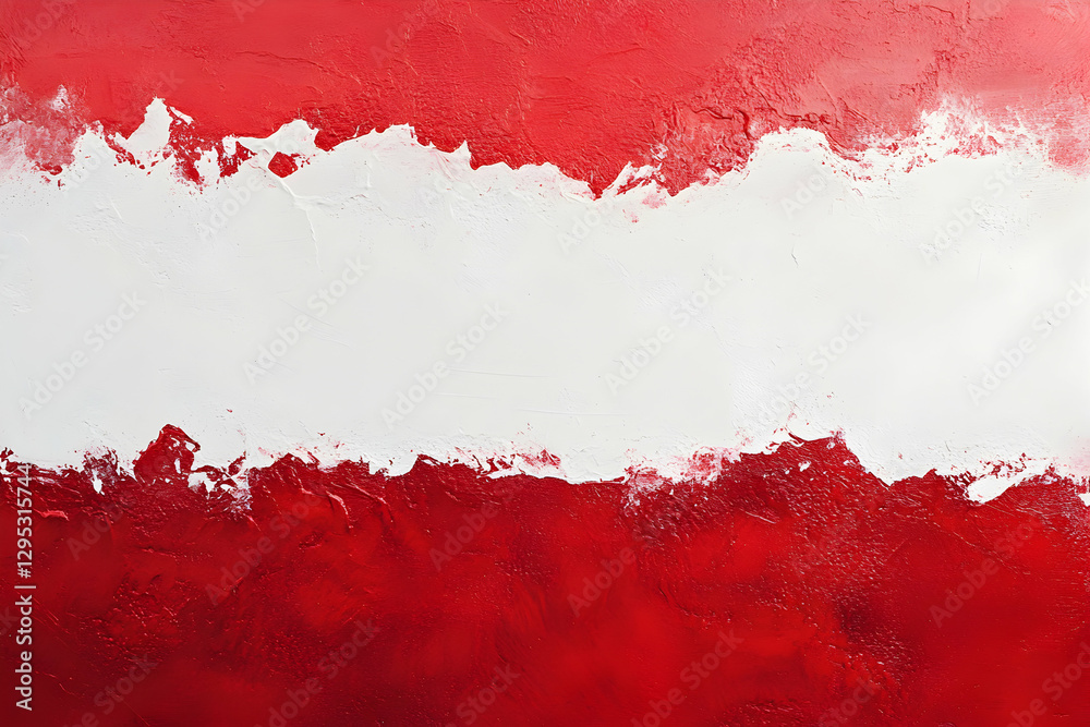 Abstract Red and White Textured Painting, A Bold Contrast with Impasto Techniques Creating a Dynamic Visual Expression of Intense Energy Abstract Red and White Textured Painting, A Bold Contrast with Impasto Techniques Creating a Dynamic Visual Expression of Intense Energy