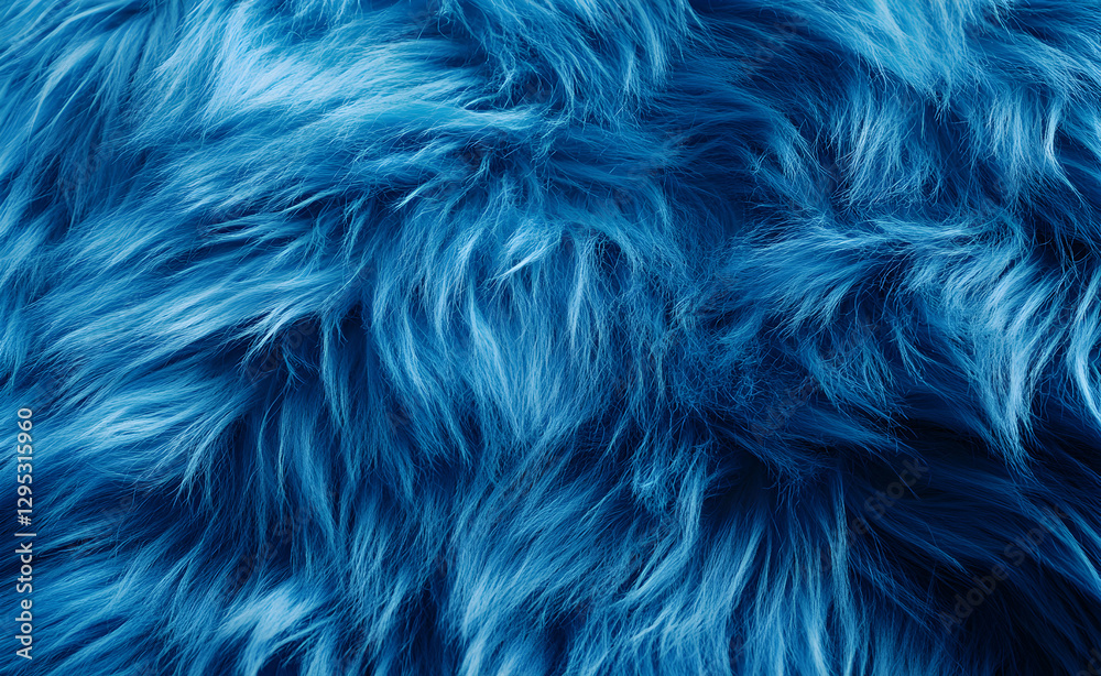 Obraz premium Abstract Texture of Light and Dark Blue Fur with a Soft, Luxurious Feel, Perfect for Backgrounds or Creative Design Projects, Representing Comfort