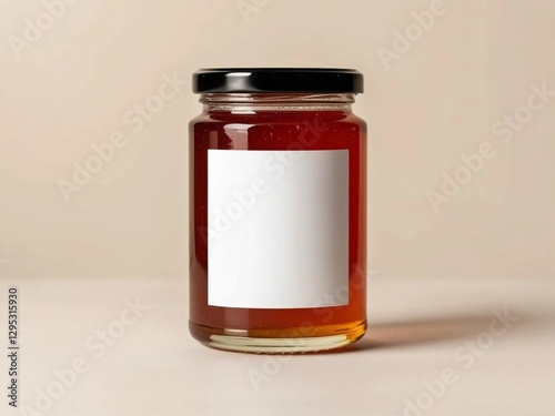 Blank label honey jar