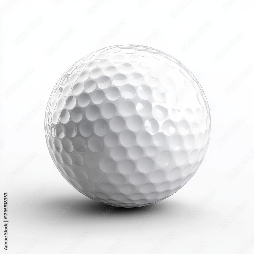 Professional 3D Render of a Golf Ball Icon with Detailed Texture Professional 3D Render of a Golf Ball Icon with Detailed Texture