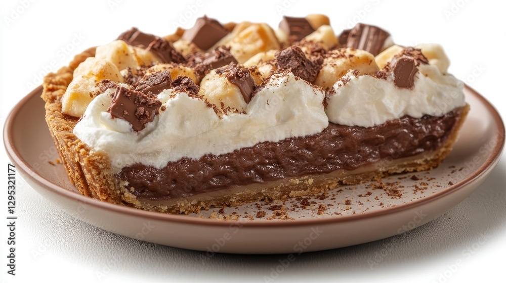 slice of s mores pie isolated on transparent background slice of s mores pie isolated on transparent background