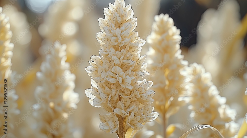 Close-up of Cream-Colored Flowers in Soft Sunlight Close-up of Cream-Colored Flowers in Soft Sunlight