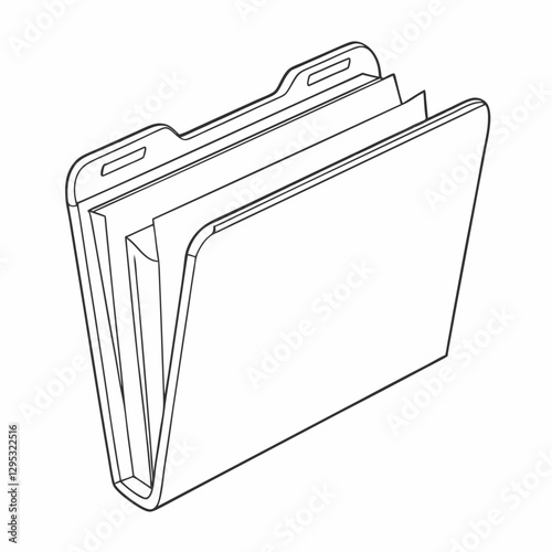 folder icon isolated on white. folder with documents. folder icon isolated