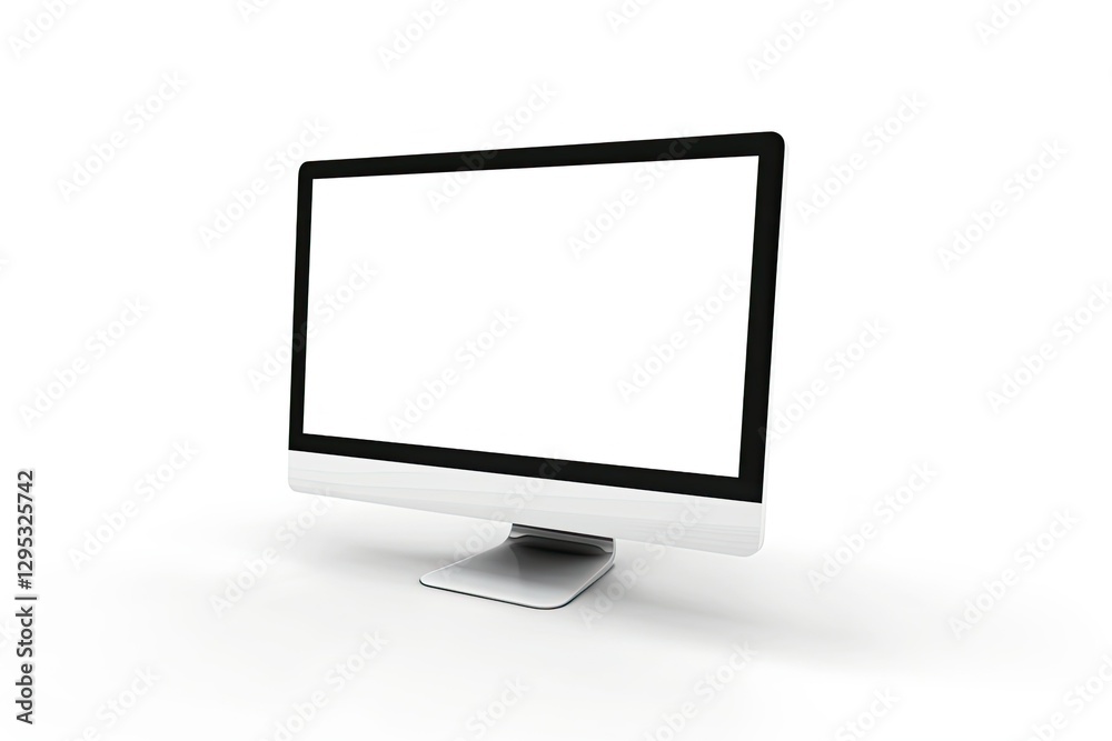 Detailed Visual of Mockup of Modern Desktop Computer Isolated on White Background Detailed Visual of Mockup of Modern Desktop Computer Isolated on White Background
