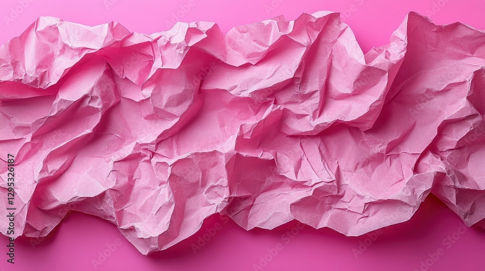 Fototapeta premium Abstract Pink Crumpled Paper Texture Background