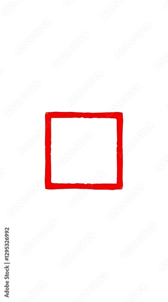 Abstract Image In A Minimalist Style, Displaying A Single Bold, Bright Red Square Against A Stark White Background. The Square Is Perfectly Centered, Creating A Simple Yet Impactful. Abstract Image In A Minimalist Style, Displaying A Single Bold, Bright Red Square Against A Stark White Background. The Square Is Perfectly Centered, Creating A Simple Yet Impactful.