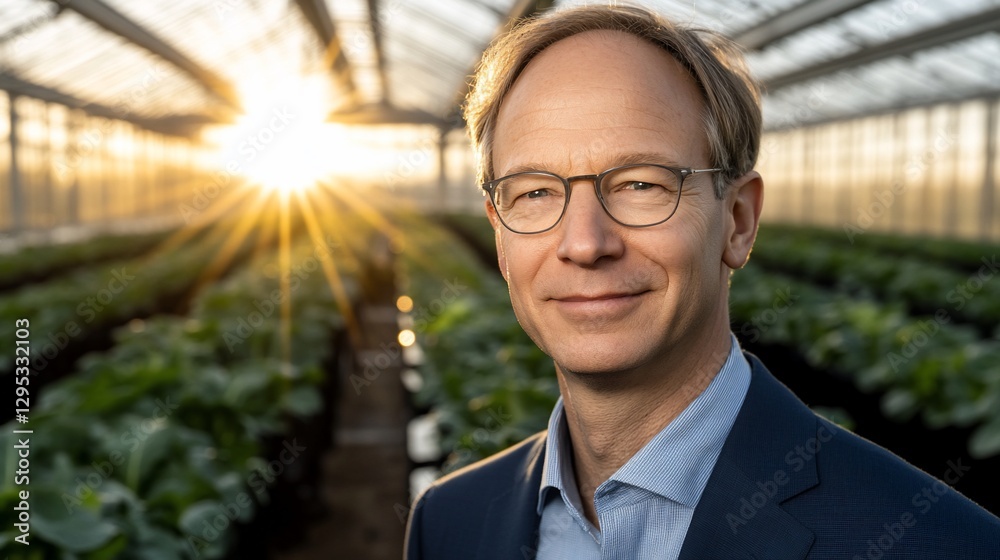 custom made wallpaper toronto digitalMan smiling greenhouse sunset agriculture portrait