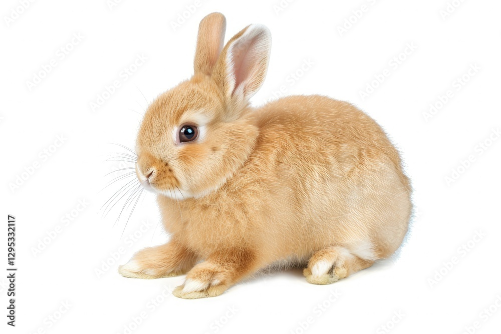 High Quality Image of Cute Rabbit Animal Sitting Transparent Background